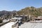 Panorama of beautiful historical houses and mosque minaret in Rijal Almaa heritage village in Saudi Arabia