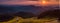 Panorama Beautiful landscape of Mountain in Twilight time nature flower Tung Bua Tong Mexican sunflower field ,Mae Hong Son,