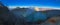 Panorama beautiful landscape view of Kawah Ijen