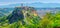 Panorama of the beautiful medieval village of Civita di Bagnoregio, famous landmarks of Italy