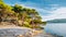 Panorama Of Beautiful Nature Of Calanques On The Azure Coast Of France