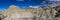 Panorama of beautiful rock formations near El Calafate