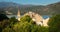 Panorama of beautiful Saint Florent town and harbour, Corsica