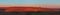 Panorama of beautiful spring rolling landscape at sunset. Waves of Moravian Tuscany in the Czech Republic