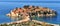 Panorama of beautiful Sveti Stefan island