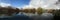 Panorama of beautifull autumn lake