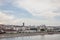 Panorama of Belgrade landscape seen from Sava river, with the old town district of Savamala in front.