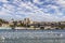 Panorama Of Belgrade Old Downtown With Tourist Nautical Port And Brankov Bridge At Savamala Area Viewed From Sava River