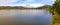 Panorama of the Beloretsky pond. Bashkortostan