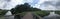 Panorama from the Beneden Regge river in Overijssel, The Netherlands