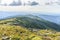 Panorama of the Beskid Zywiecki from the top of Babia Góra, Poland