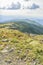 Panorama of the Beskid Zywiecki from the top of Babia Góra, Poland