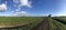 Panorama from a bicycle path around Langelille