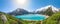 Panorama of Big Almaty Lake, Kazakhstan