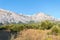 Panorama of Biokovo Mountains in Croatia.