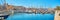 Panorama of Birgu marina and coast of Senglea, Malta