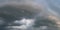 Panorama of black sky background with storm clouds. thunder front