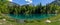 Panorama of Blausee-Blue lake in Switzerland