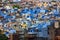 Panorama on the blue city of Jodhpur