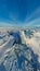 Panorama of the blue hummocks of Lake Baikal at sunset