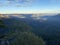 A panorama of the Blue Mountains Sydney Australia.