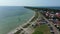 Panorama Boats Beach In Kuznica Lodzie Plaza Aerial View Poland