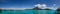 Panorama of Bora Bora with Overwater Bungalows