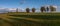 Panorama of Borodino field in Central Russia.