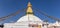 Panorama of the Boudhanath stupa in Kathmandu