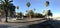 Panorama from the boulevard around the port of Barcelona