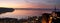 Panorama of Bracciano lake at sunset