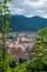 Panorama of Brasov Old Town from The Citadel on Straja Hill