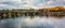 Panorama of bridge across Delaware River at New Hope, PA