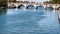 Panorama of bridge pont Neuf over Seine river in Paris, France