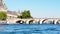 Panorama of bridge Royal from Seine river and Louvre museum