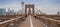 Panorama of Brookyn Bridge in New York City