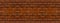 Panorama brown brick narrow base urban rectangular stones straight rows symmetrical background design background loft style