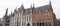 Panorama of the Bruges Town Hall with adjacent buildings