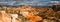 Panorama of Bryce Canyon in the later afternoon