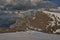 Panorama with the Bucegi Mountains plateau where you can see Costila Refuge and Te