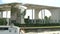 Panorama of the building German Chancellery from the tourist river boat tram