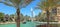 Panorama of Burj Al Arab hotel Madinat Jumeirah in Dubai