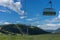 Panorama cable car lift of Seiser Alm Puflatsch Bullaccia, Alpe Di Siusi in Italy
