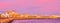 Panorama of Cadiz coast at twilight, Spain