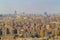 Panorama of Cairo overflowing with cars people and waste a huge population density