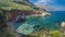 Panorama of Cala Disa, one of the beautiful beaches in nature re