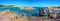 Panorama of Cala Pregonda beach in Menorca, Balearic islands Spain