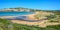 Panorama of Cala Tirant beach in Menorca, Balearic islands Spain