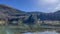 panorama of the Calamone lake to the Ventasso mount in REggio Emilia Italy