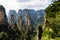 The panorama of the so called â€œblack forestâ€ in Yuanjiajie area in the Wulingyuan National Park, Zhangjiajie, Hunan, China.